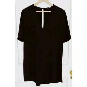 American Apparel Black Dress With Long  Keyhole Back